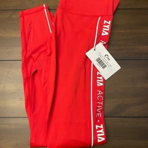 NWT Red Logo Stripe Light n Tight Hi-Rise Legging 28" size 6-8